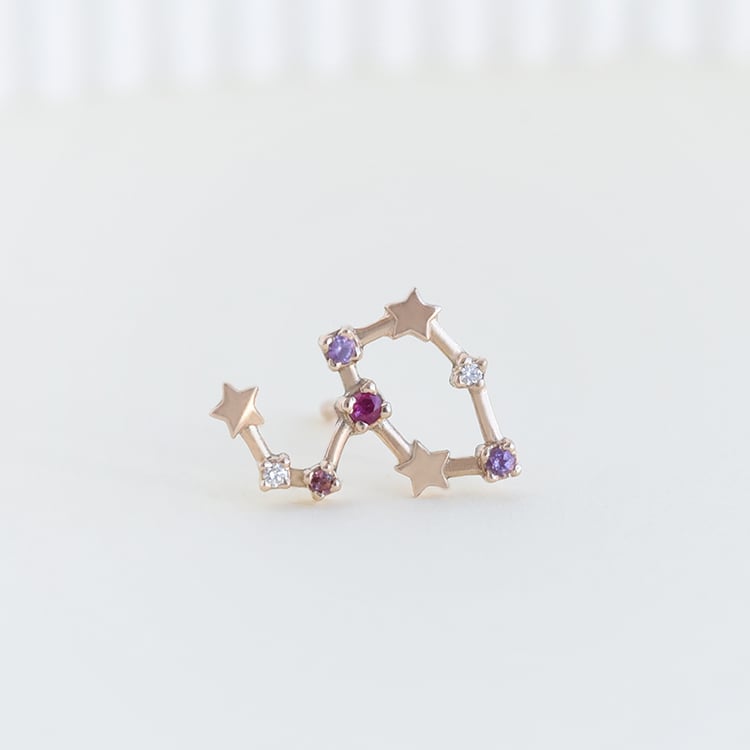 Zlatá náušnica so znamením zverokruhu 95318