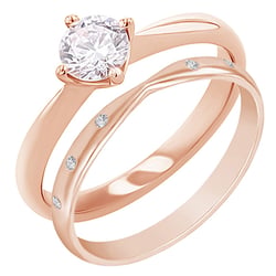 Set prsteňov s možnosťou výberu diamantu Ovone