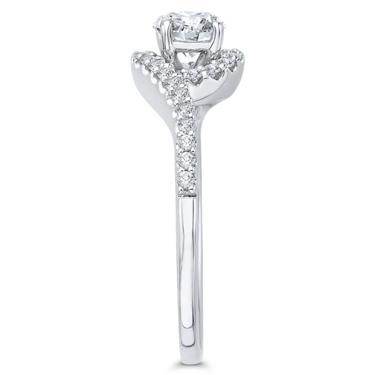 Zlatý zásnubný prsteň plný diamantov 46427