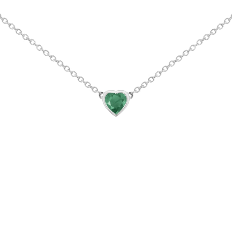 Náhrdelník so smaragdovým srdiečkom Davila 144784