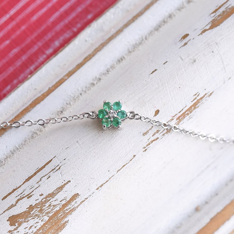 Smaragdový náramok zo zlata 85247