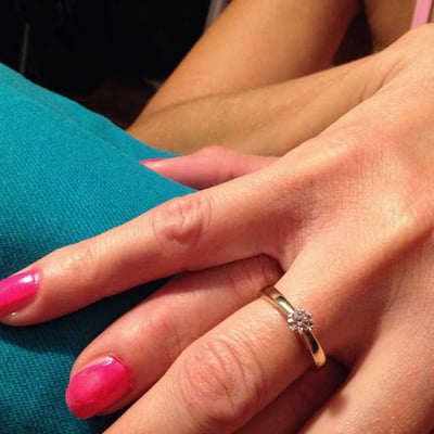 Zásnubný prsteň s diamantom 