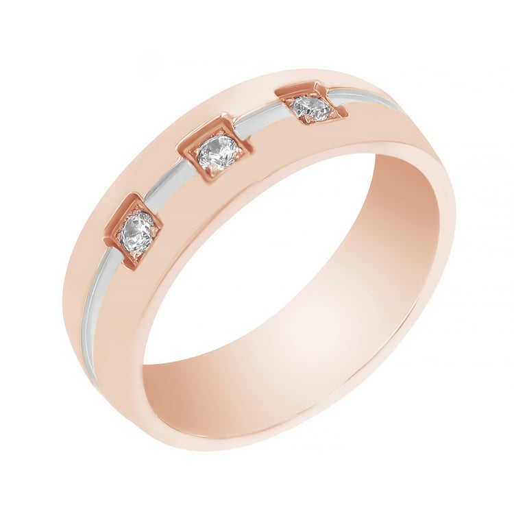 Zlaté svadobné obrúčky s diamantmi Taque 105518