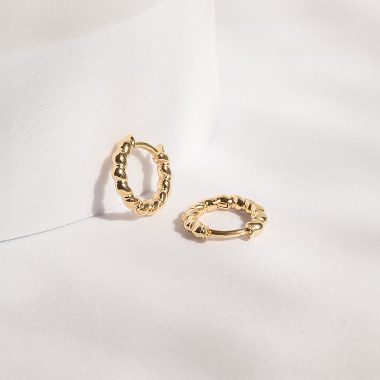 Kruhové prepletené náušnice zo striebra Torcy 142870