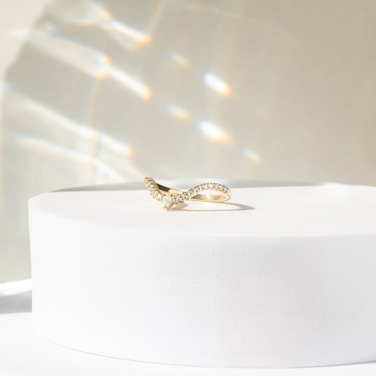 Vykrojený eternity prsteň s lab-grown diamantmi Ferb 141469