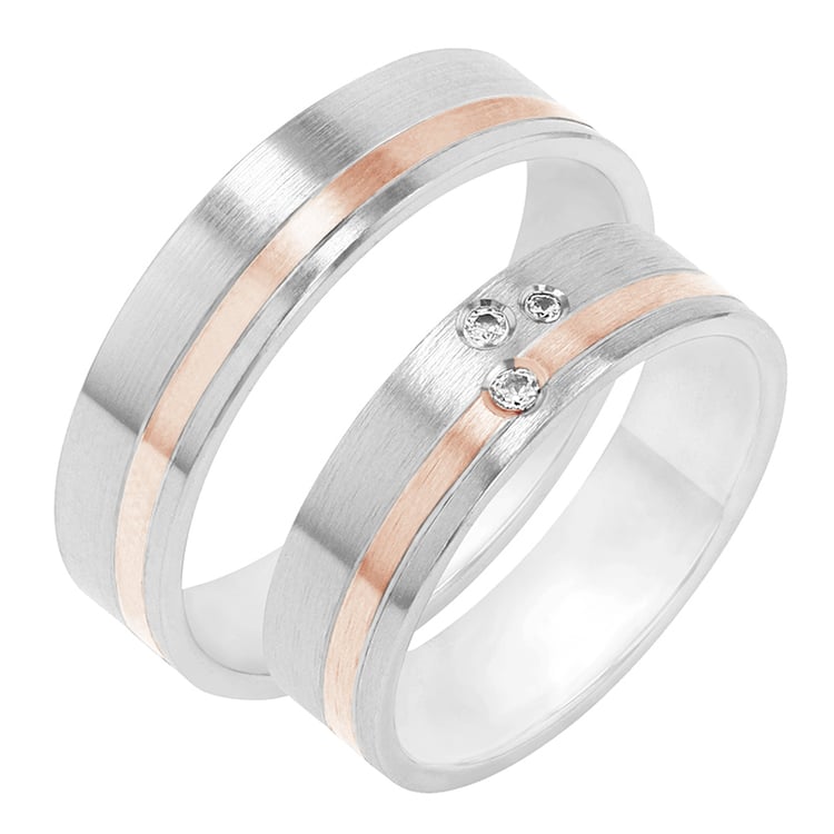 Decentné snubné prstene s tromi diamantmi