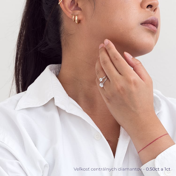 Zásnubný prsteň s diamantom Evelle 128943