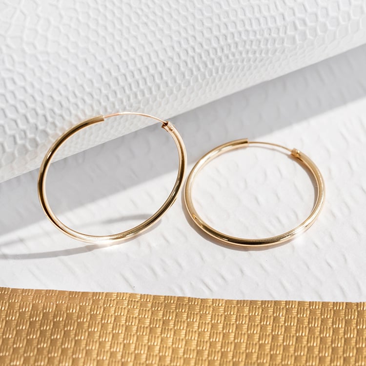 Zlaté kruhové náušnice Aliesha 109201