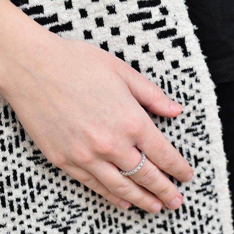 Prsteň s diamantmi 27835