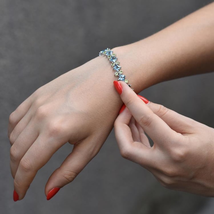 Náramok s topásom zo striebra 44738