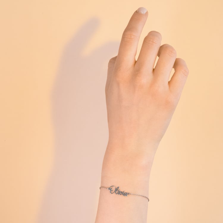 Strieborný náramok s menom Rebeca 100941