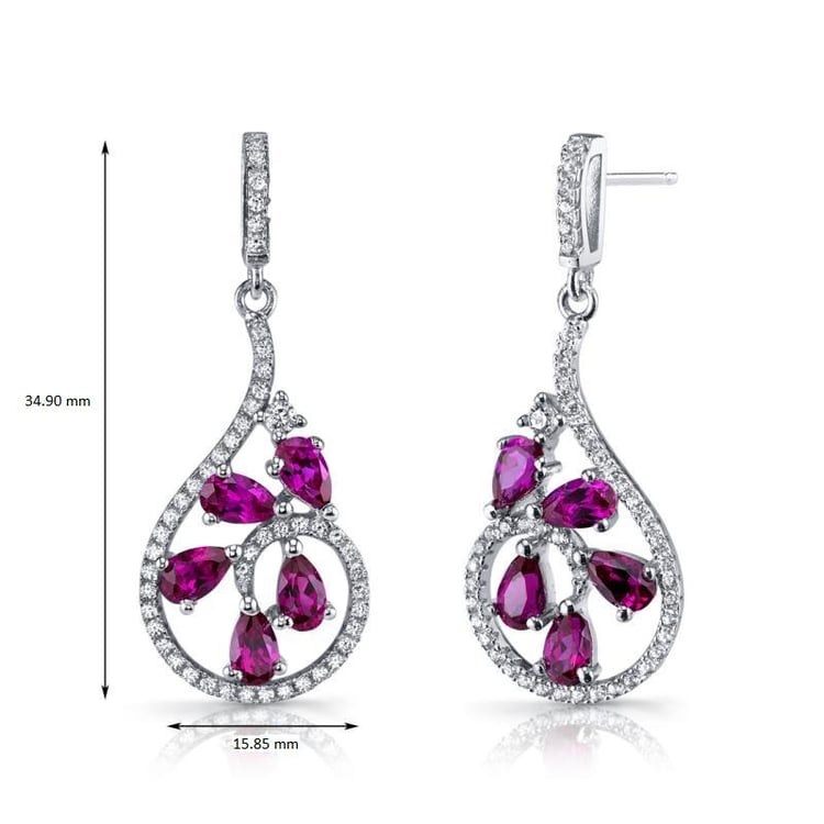 Náušnice s rubínmi Claudette 8246