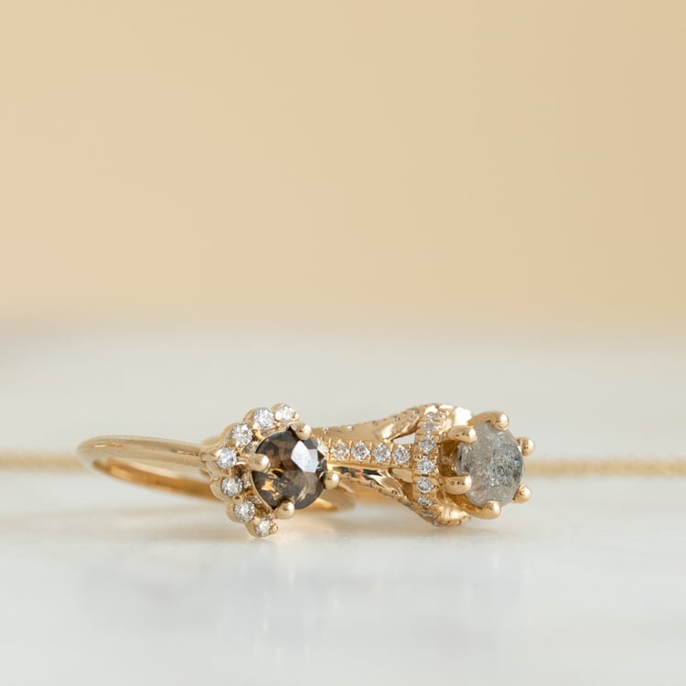 Prsteň so salt and pepper diamantom Chasity 124792