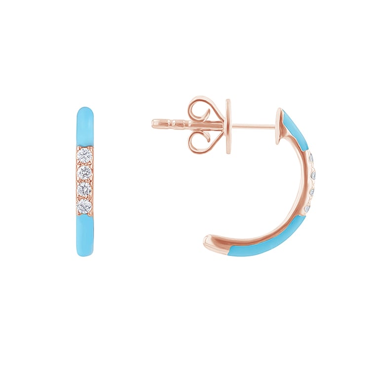 Modré keramické náušnice s diamantmi Galla 128716