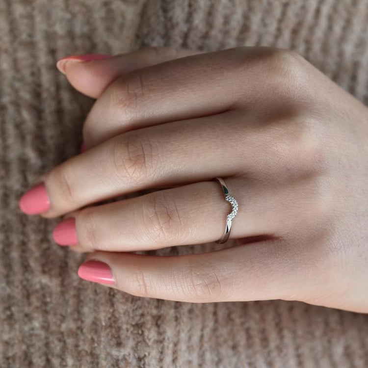 Svadobný prsteň s diamantmi 39072