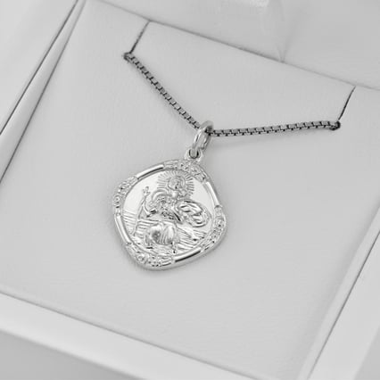 Strieborný prívesok so svätým Krištofom pre vodičov a cestovateľov Reo