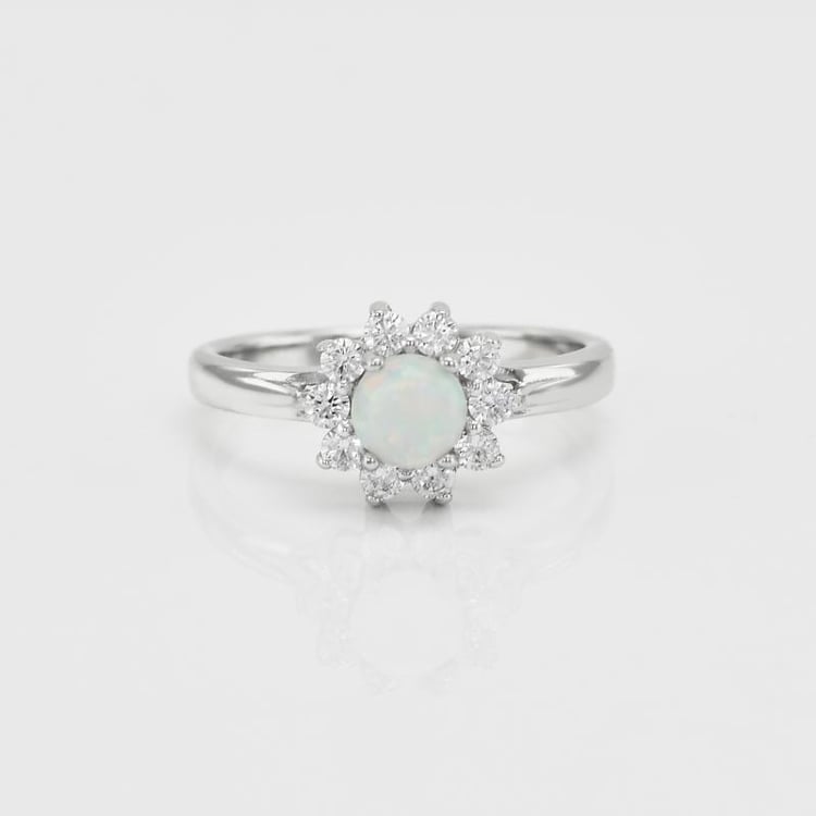 Strieborný prsteň s opálom 17339