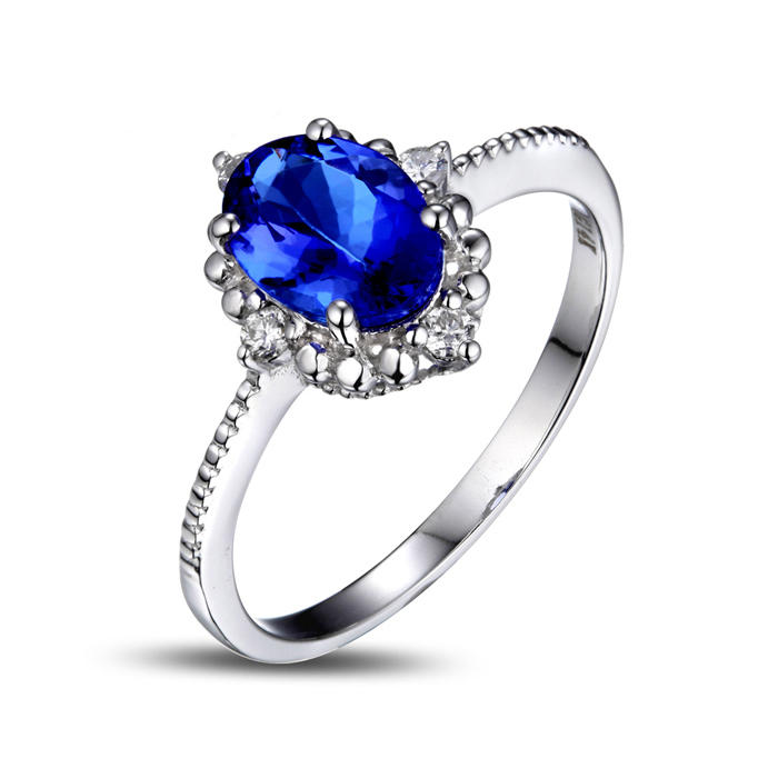 Tanzanitový prsteň s diamantmi Yasemin
