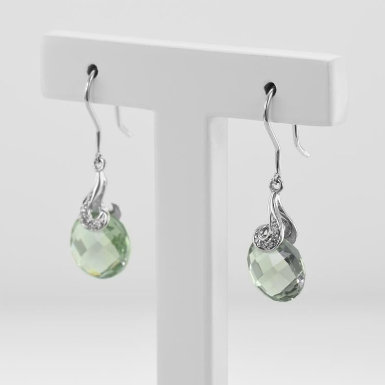 Zlaté náušnice s ametystmi 50325