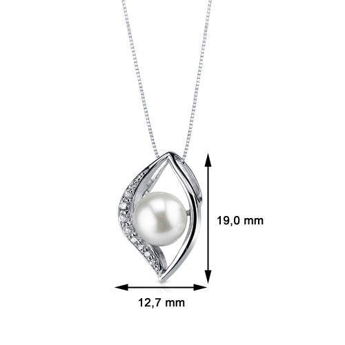 Perlové náušnice so zirkónmi 4240