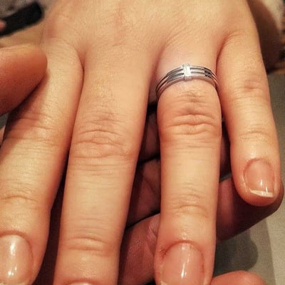 Zásnubný prsteň s baguette diamantom