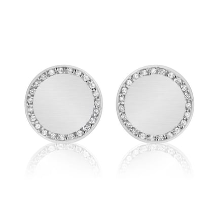 Strieborné manžetové gombíky s diamantmi Tanzy