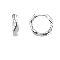 Vlnité kruhové náušnice zo striebra Perica