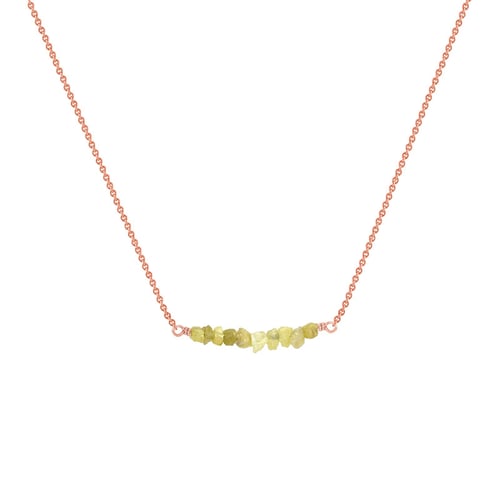 Zlatý choker so žltými nebrúsenými diamantmi Samante