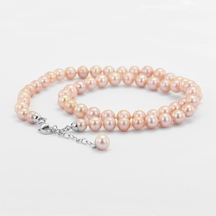 Náhrdelník s levanduľovými perlami 50828