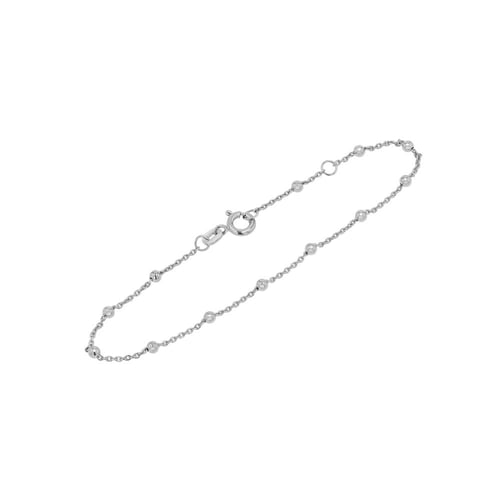 Náramok s guličkami 18 cm zo striebra