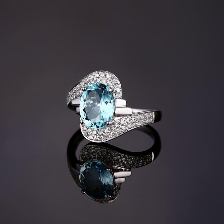 Akvamarínový prsteň 16797