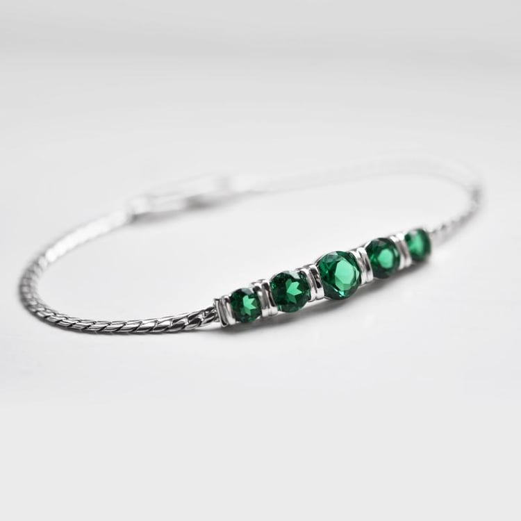 Náramok so smaragdmi 36747