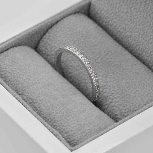 Eternity prsteň s 1.25mm moissanitmi Neville