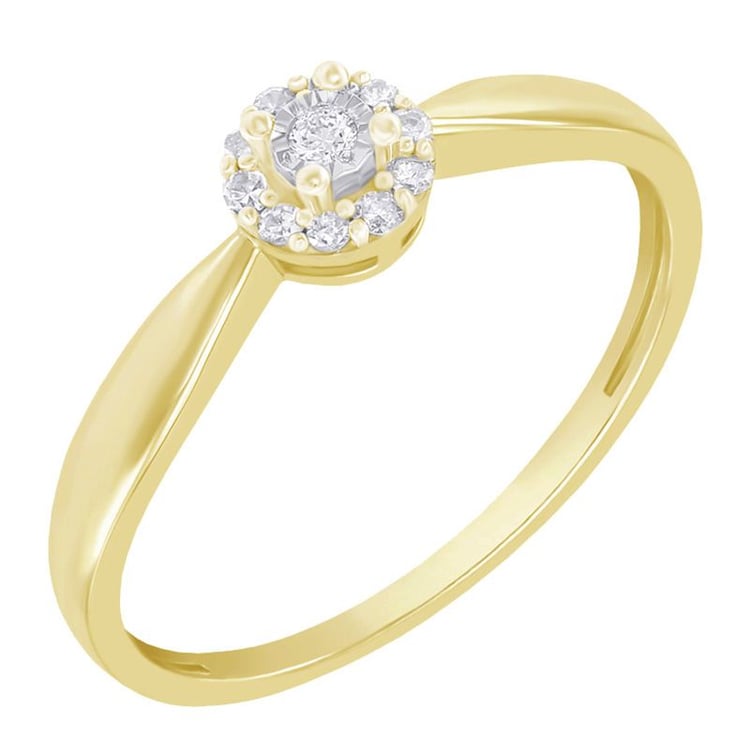 Zlatý zásnubný prsteň plný diamantov Laurel 155916