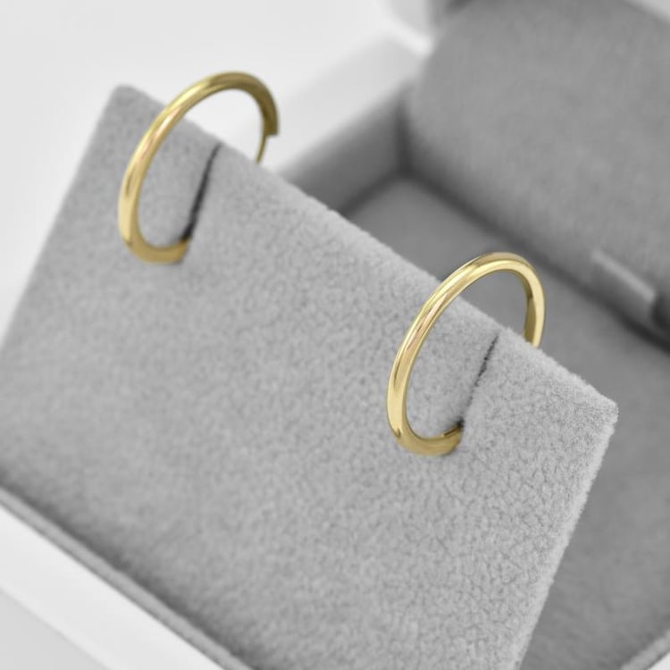 16 mm krúžky zo žltého zlata 45128