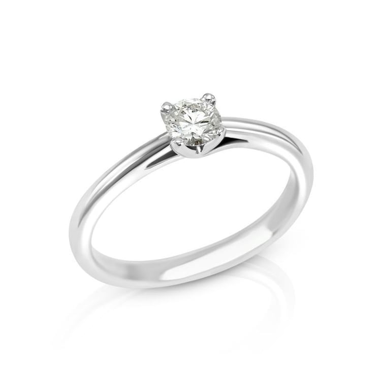 Zlaty zasnubny prsten z 18 karatoveho zlata s diamantom