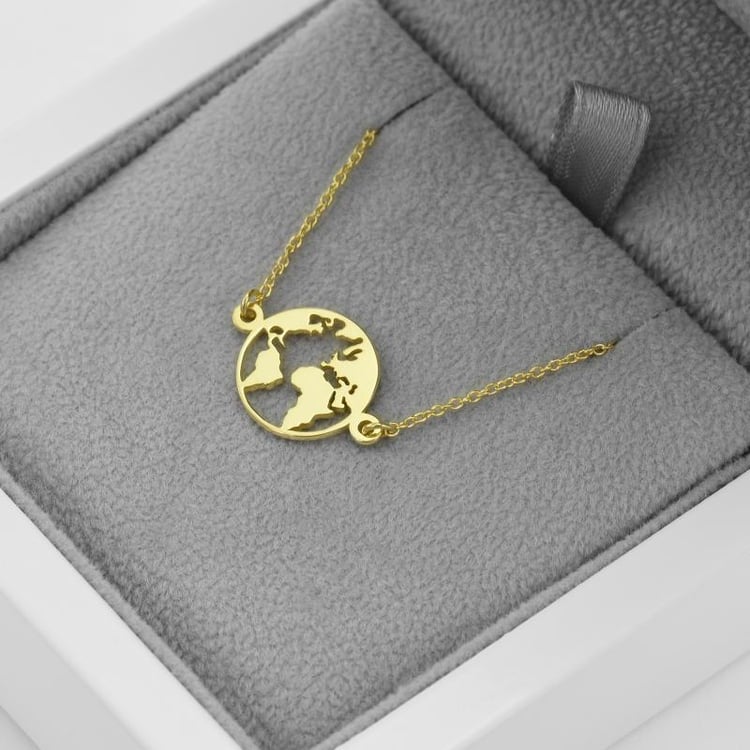 Minimalistický náramok s mapou sveta 46683