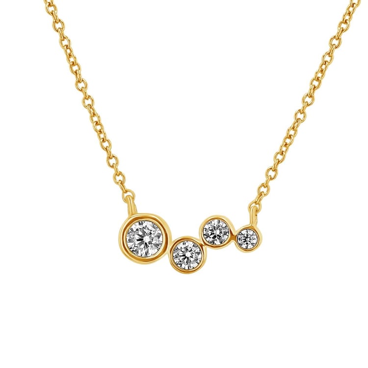 Moderný strieborný náhrdelník s diamantmi Viola 163658