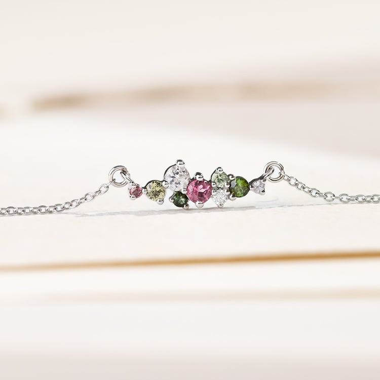 Náhrdelník s pastelovými drahokamami Kianna 161344