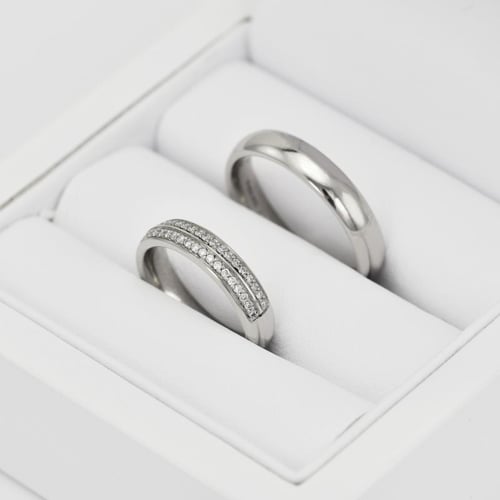 Zlaté svadobné prstene s diamantmi Stasia