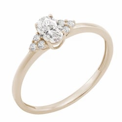 Zásnubný prsteň z orieškového zlata s lab-grown diamantmi Sheldo