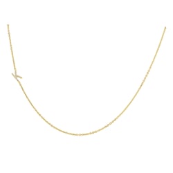 Strieborný náhrdelník s písmenkom a lab-grown diamantmi Lupe