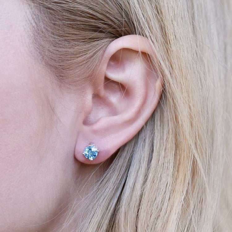 Strieborné 2.00ct náušnice s Topásom 106834