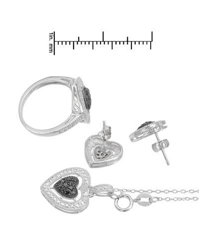 Srdcová kolekcia s čiernymi diamantmi 1047