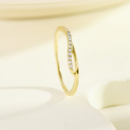 Atypický prsteň zo zlata s lab-grown diamantmi Terje