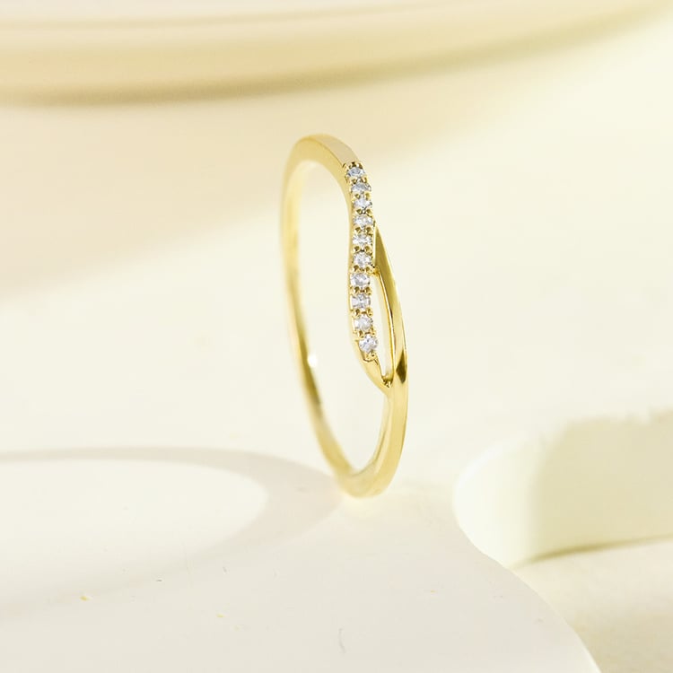 Atypický prsteň zo zlata s lab-grown diamantmi Terje 161993