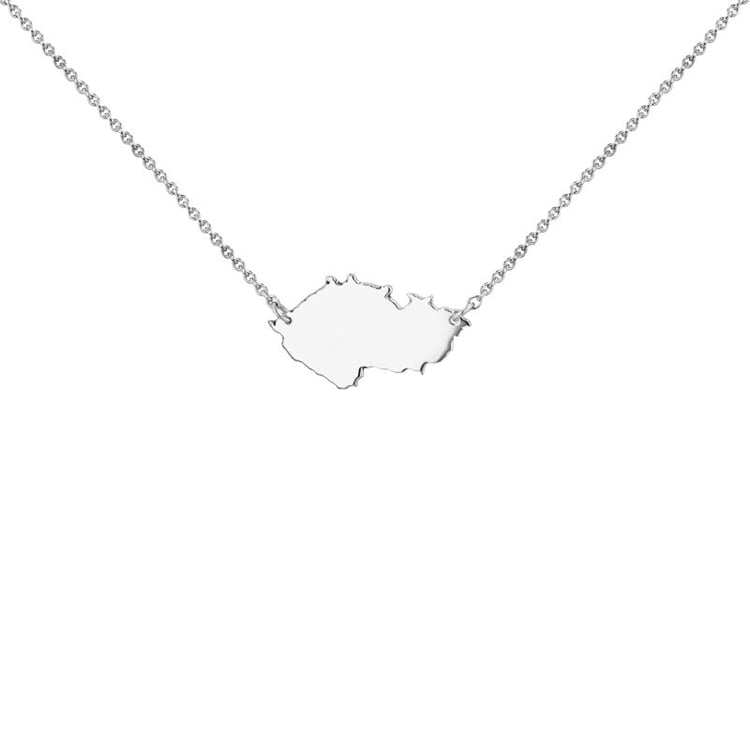 Strieborný náhrdelník Česká republika