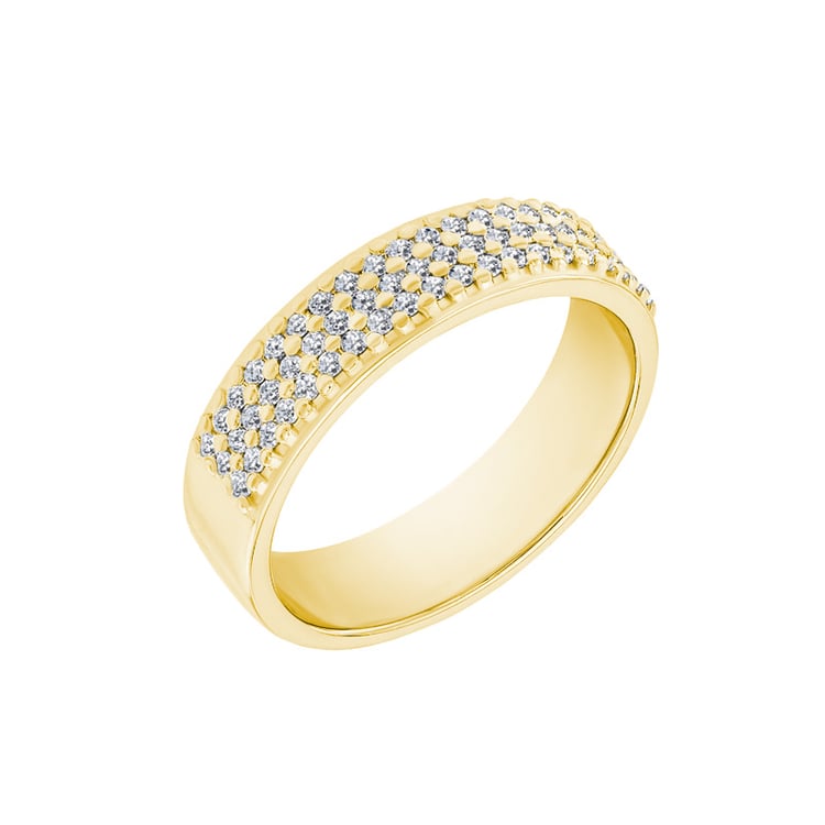 Zlatý eternity prsteň plný diamantov Kitila 152857