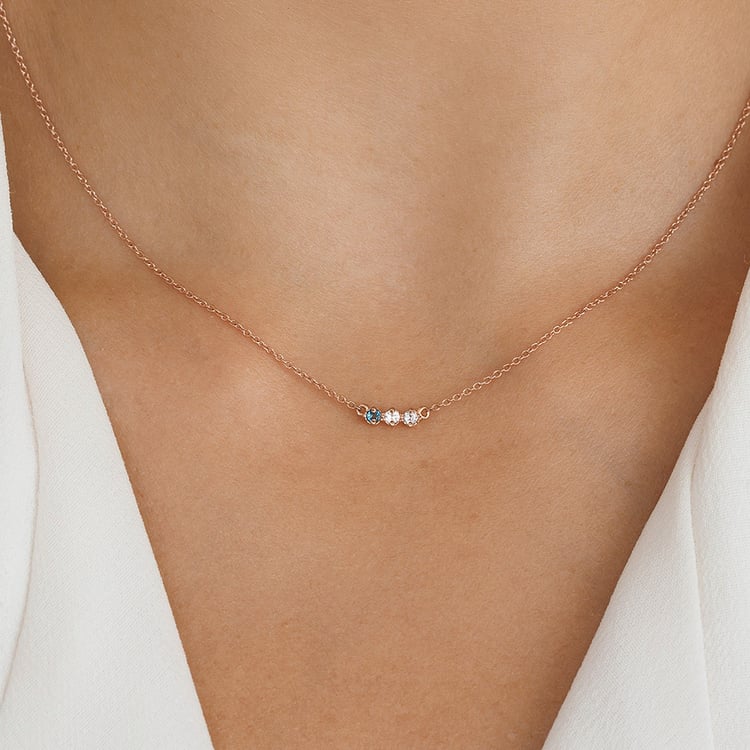 Minimalistický náhrdelník s drahokamami 158495