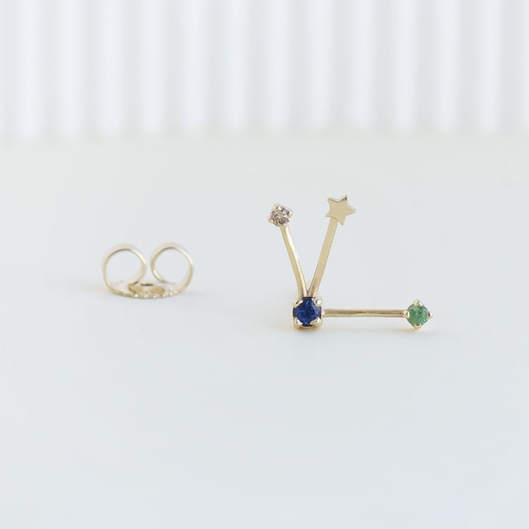 Náušnica so znamením zverokruhu Taurus 95200